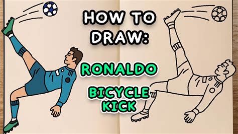 how to draw ronaldo bicycle kick